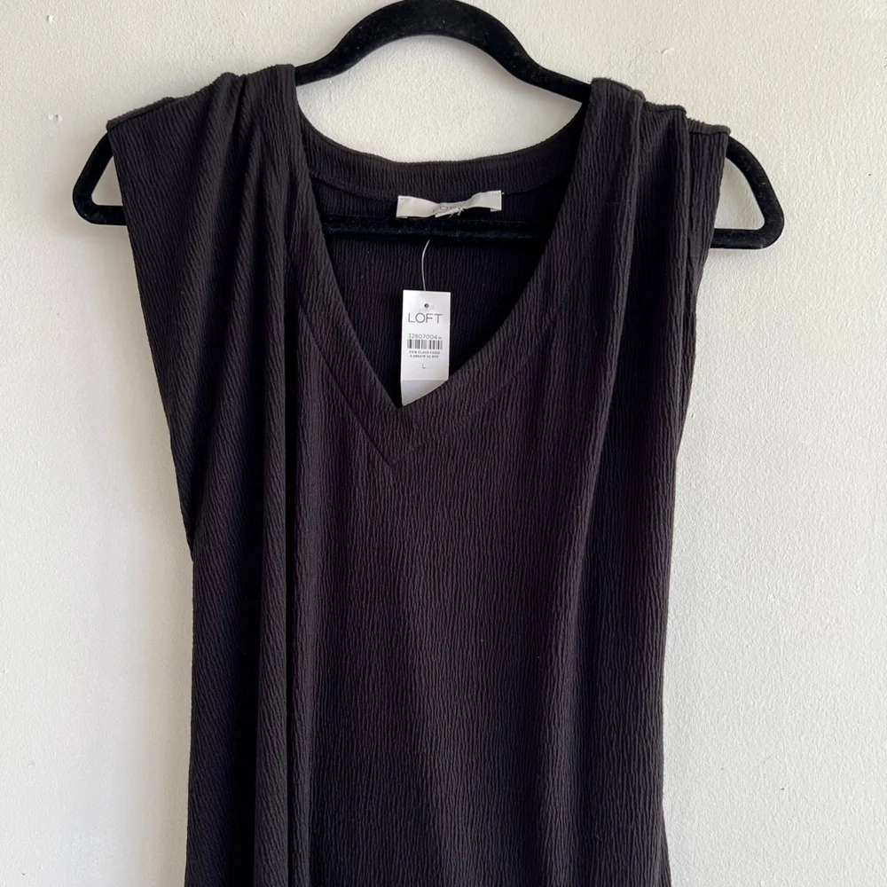 NWT Loft Dress L Black - Picture 2 of 8